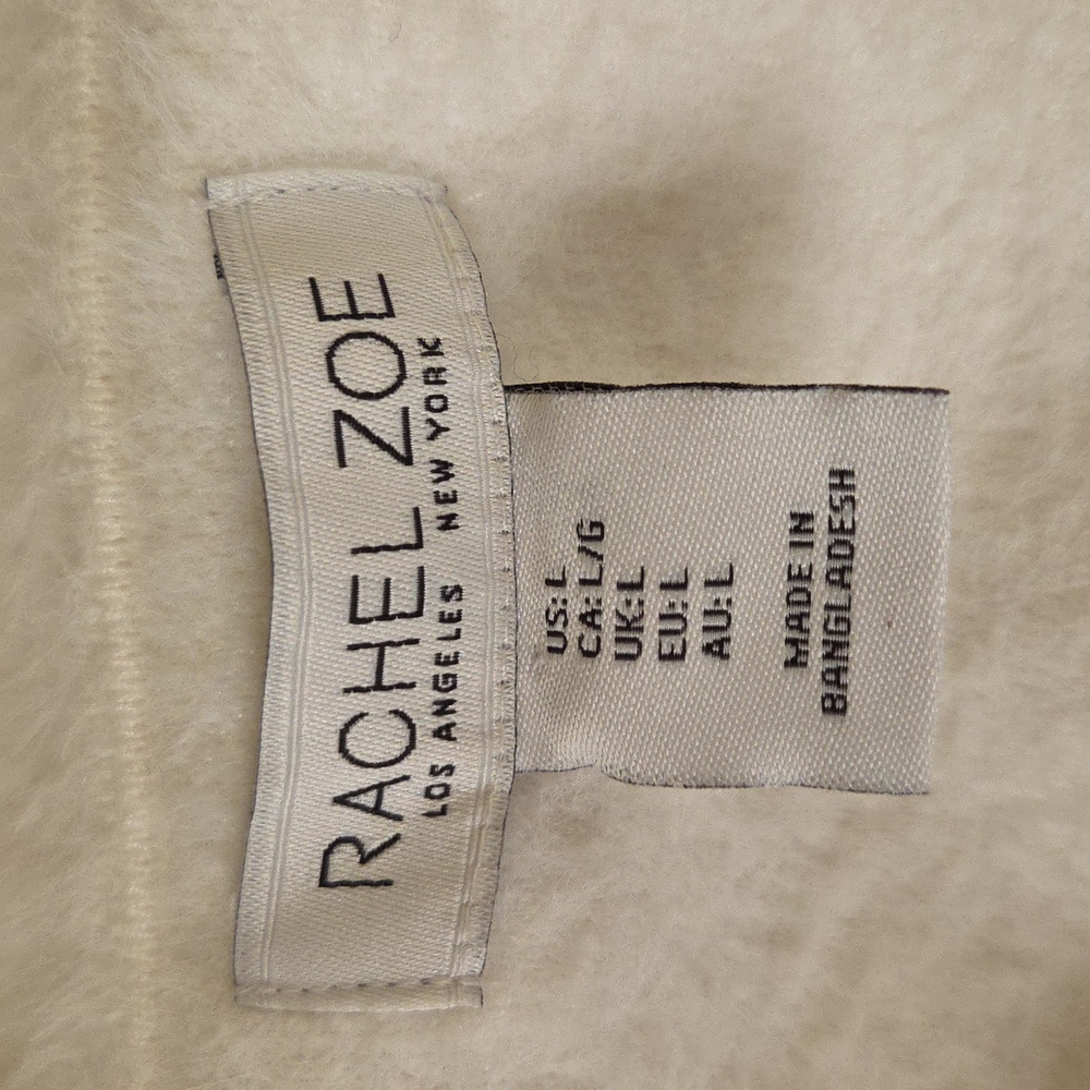 Rachel Zoe White Snap Front Shirt/Jacket, Size L - Picture 5 of 6